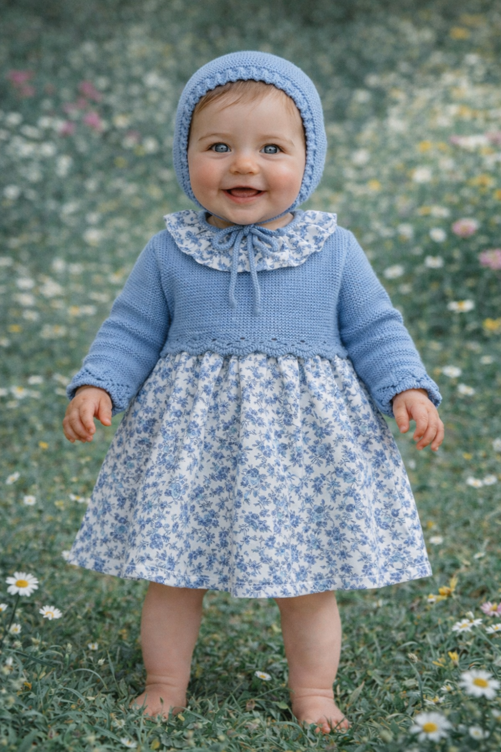 Vestido flores azules